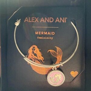 Alex and Ani Silver Mermaid Charm Bracelet
